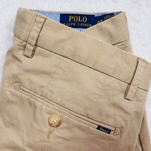 Polo Ralph Lauren Chinos Mens 30x30 Khaki Stretch Tailored Slim Golf Pants